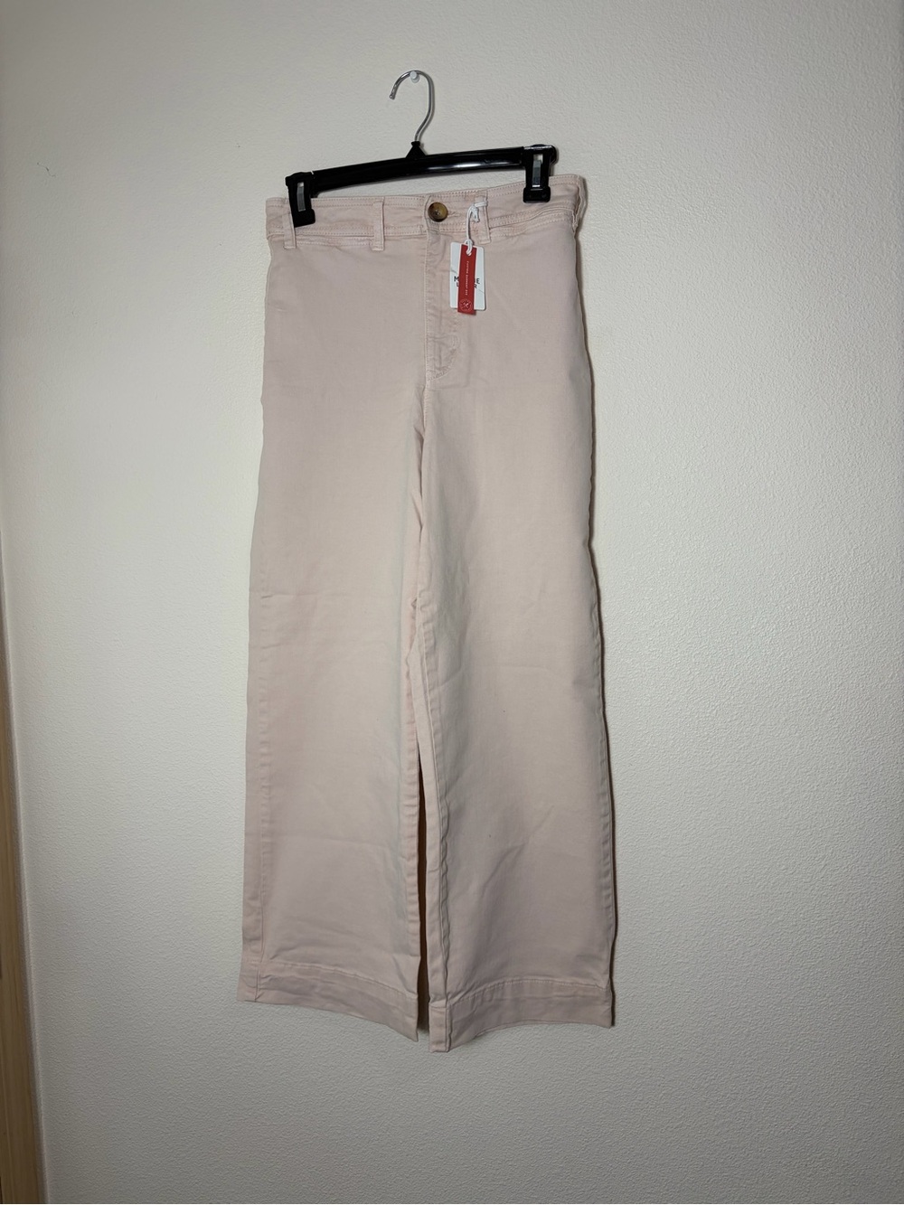 X Marine Layer Bridget Slim Wide Leg Crop Peach Whip Size 6 Spring 2023
